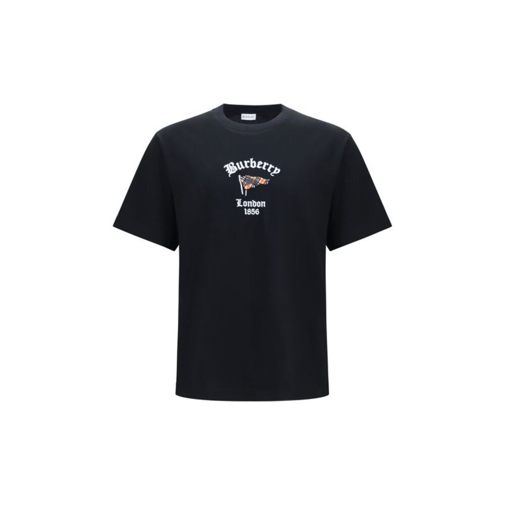 Burberry Men Check Cotton T-Shirt